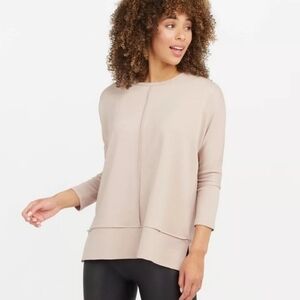 SPANX Perfect Length 3/4 Dolman Sleeve Top Size XS Nude Cream